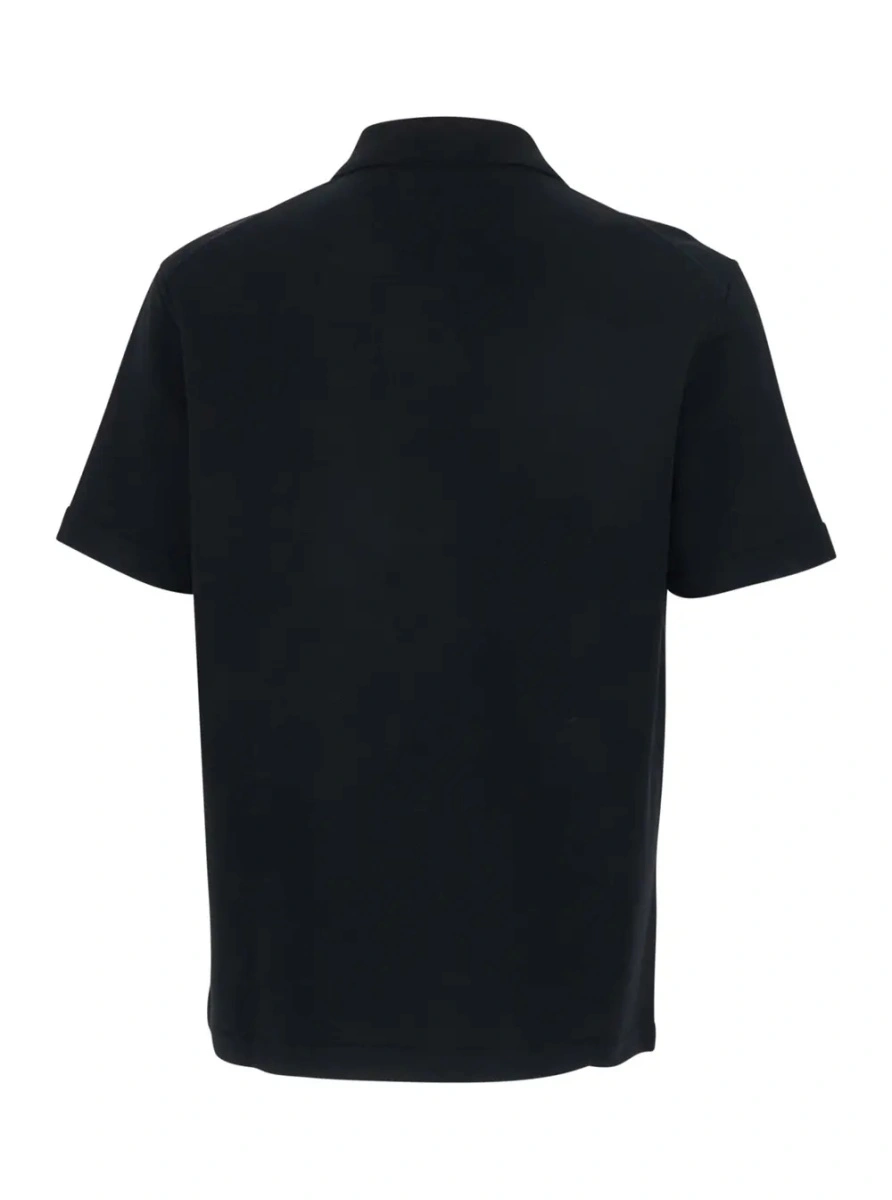 Tricou polo Jil Sander negru din bumbac - Img 2