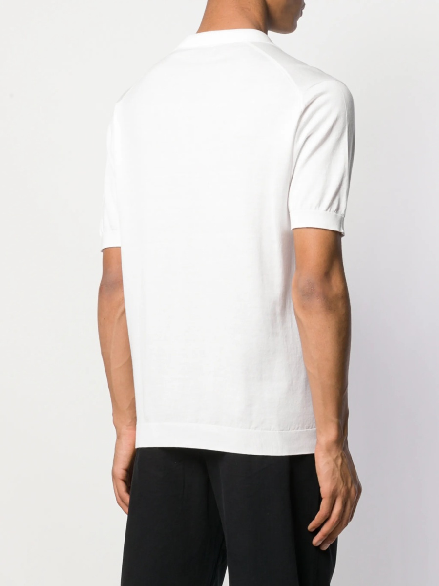 Tricou Polo John Smedley alb - Img 4