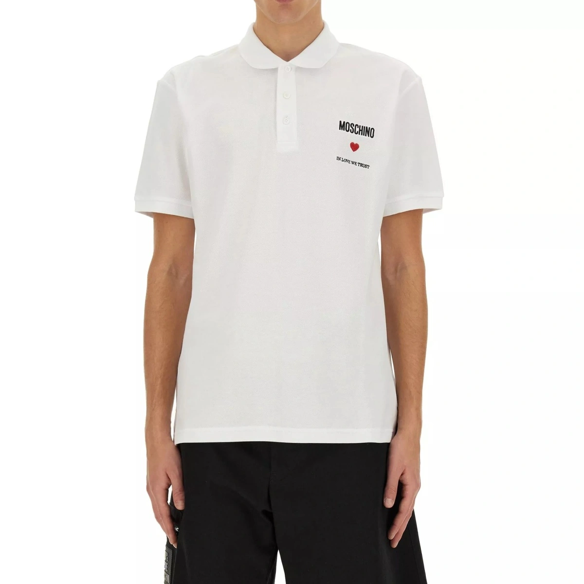 Tricou Polo Moschino Couture In Love We Trust Cotton Polo - Img 2