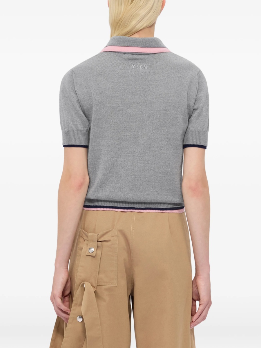 Tricou Polo MSGM gri - Img 4