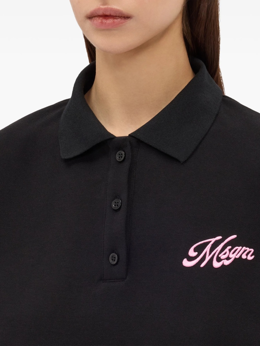 Tricou Polo MSGM negru - Img 5