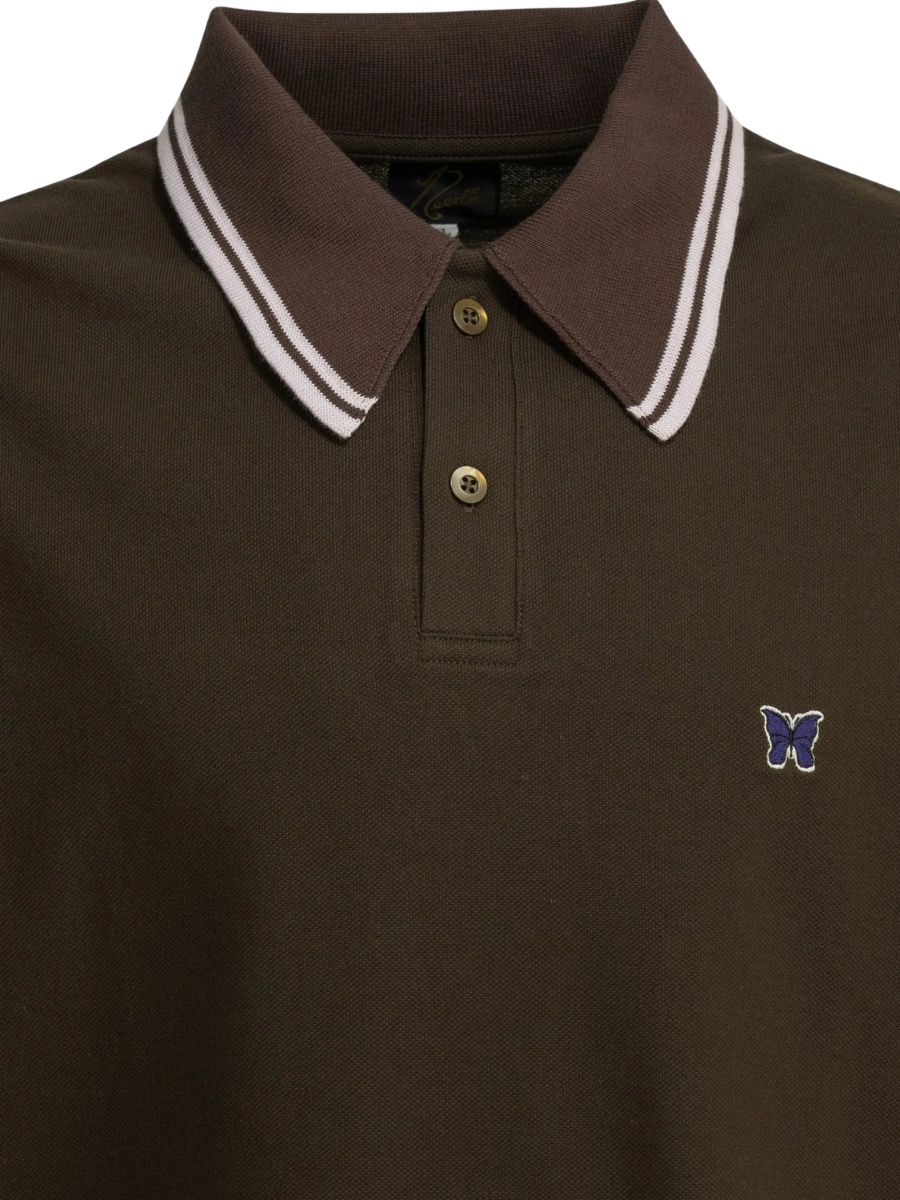 Tricou Polo NEEDLES maro - Img 3