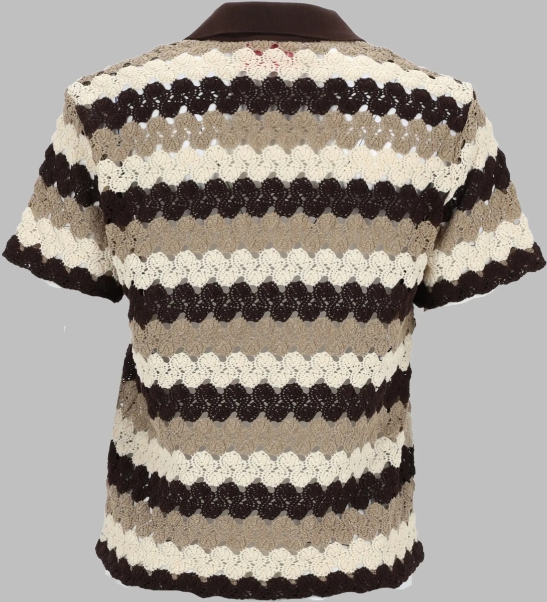 Tricou Polo Polo In Cotone Crochet - Img 2