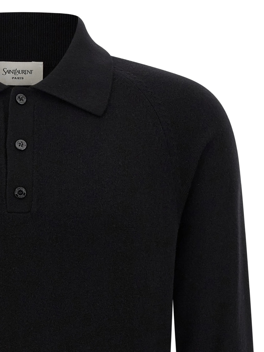 Tricou Polo Saint Laurent negru - Img 3