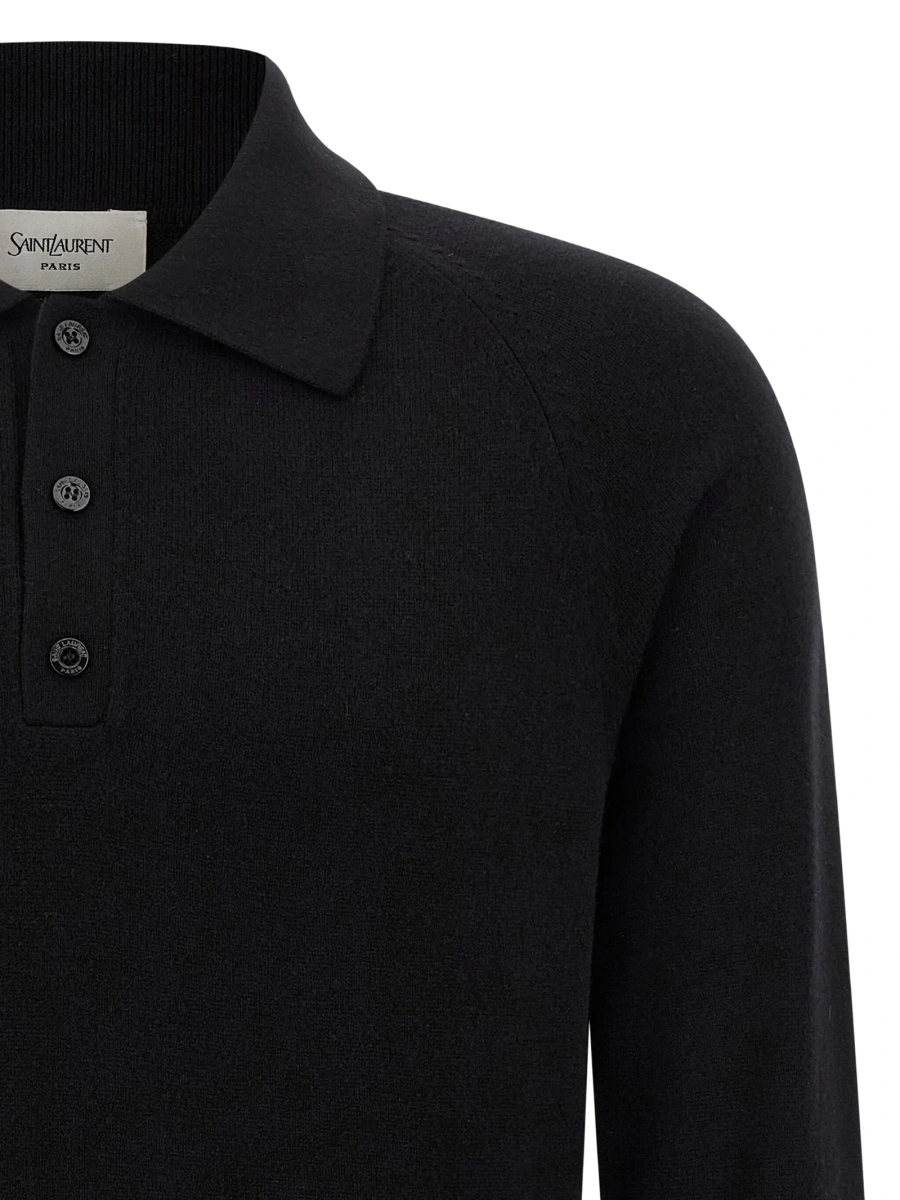 Tricou Polo Saint Laurent negru - Img 3