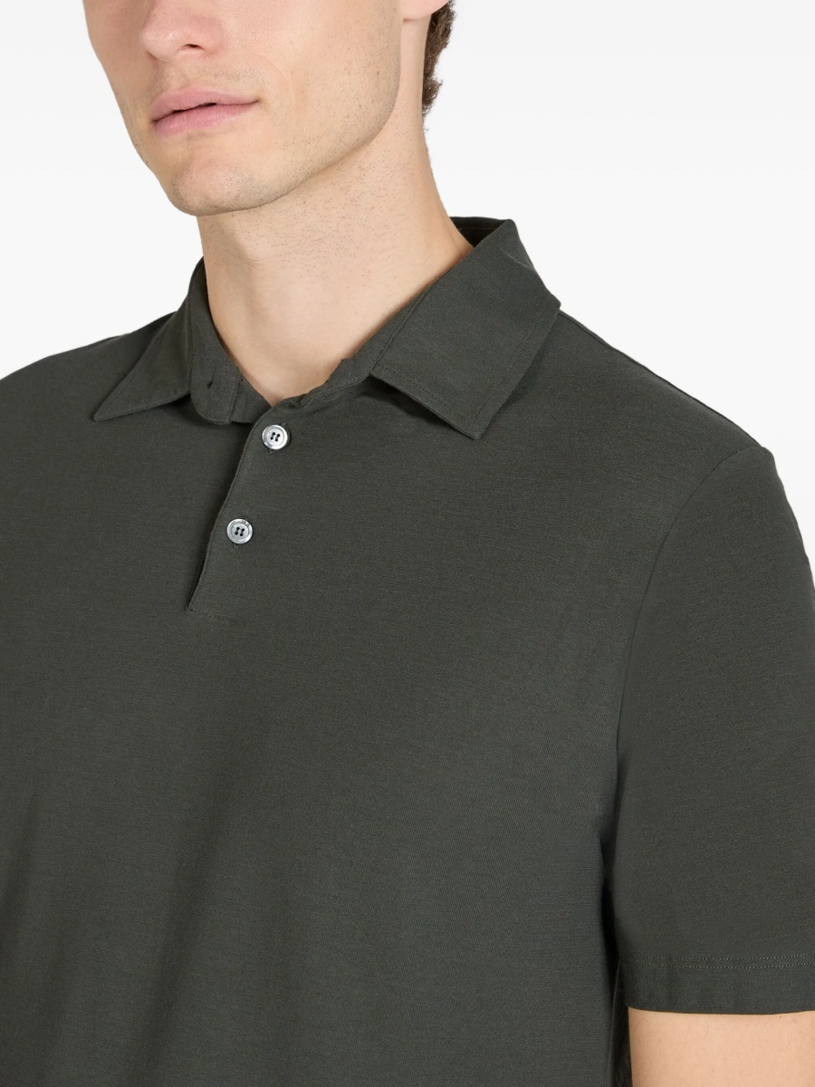 Tricou Polo SLOWEAR ZANONE verde din bumbac - Img 5