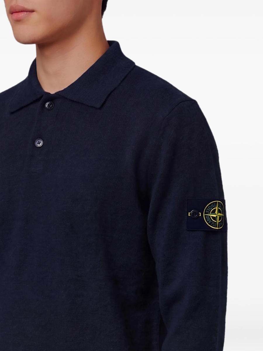Tricou Polo Stone Island albastru - Img 3