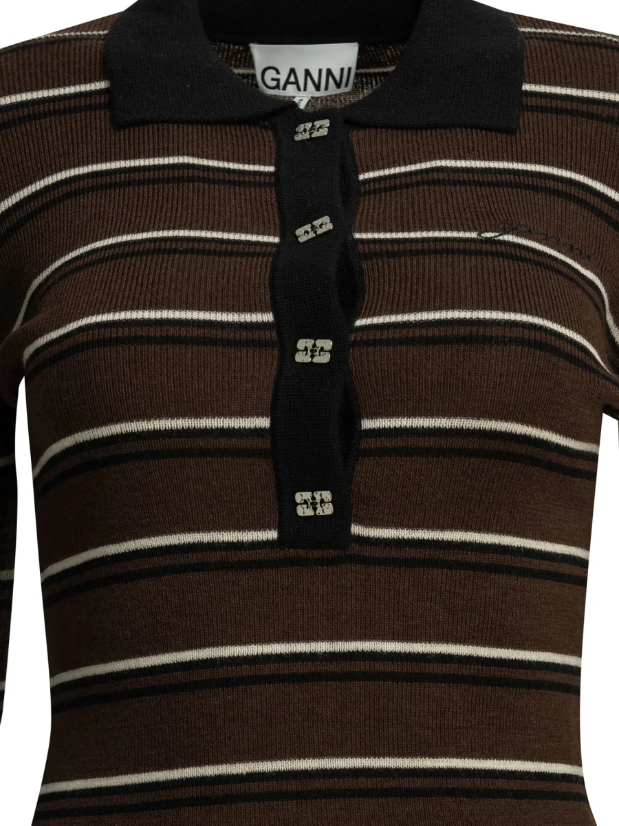 Tricou Polo Striped wool polo sweater - Img 3