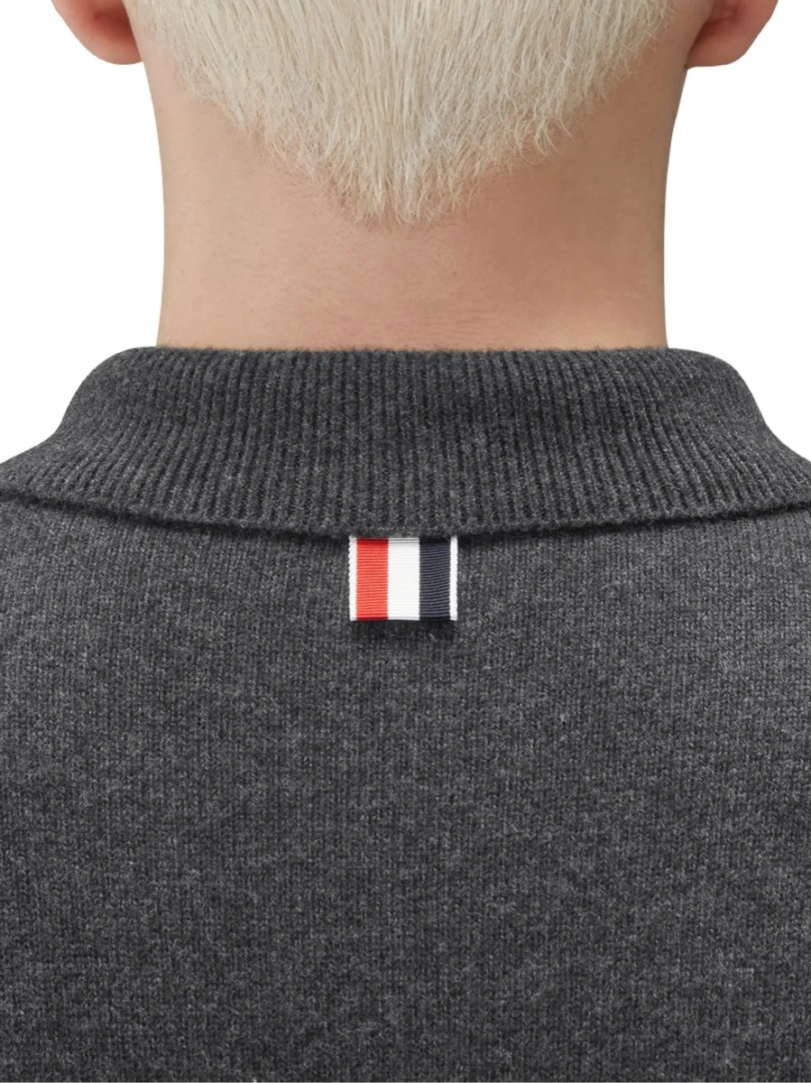 Tricou polo Thom Browne gri - Img 7