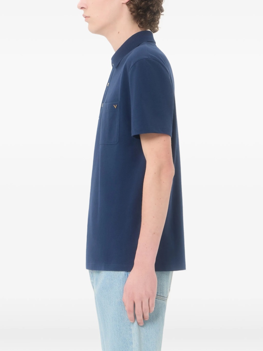 Tricou Polo Valentino Garavani albastru - Img 4