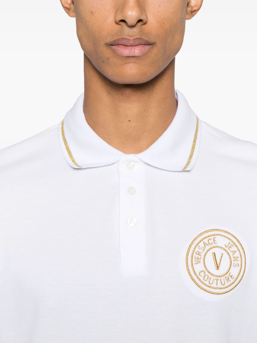 Tricou Polo Versace Jeans Couture alb - Img 4