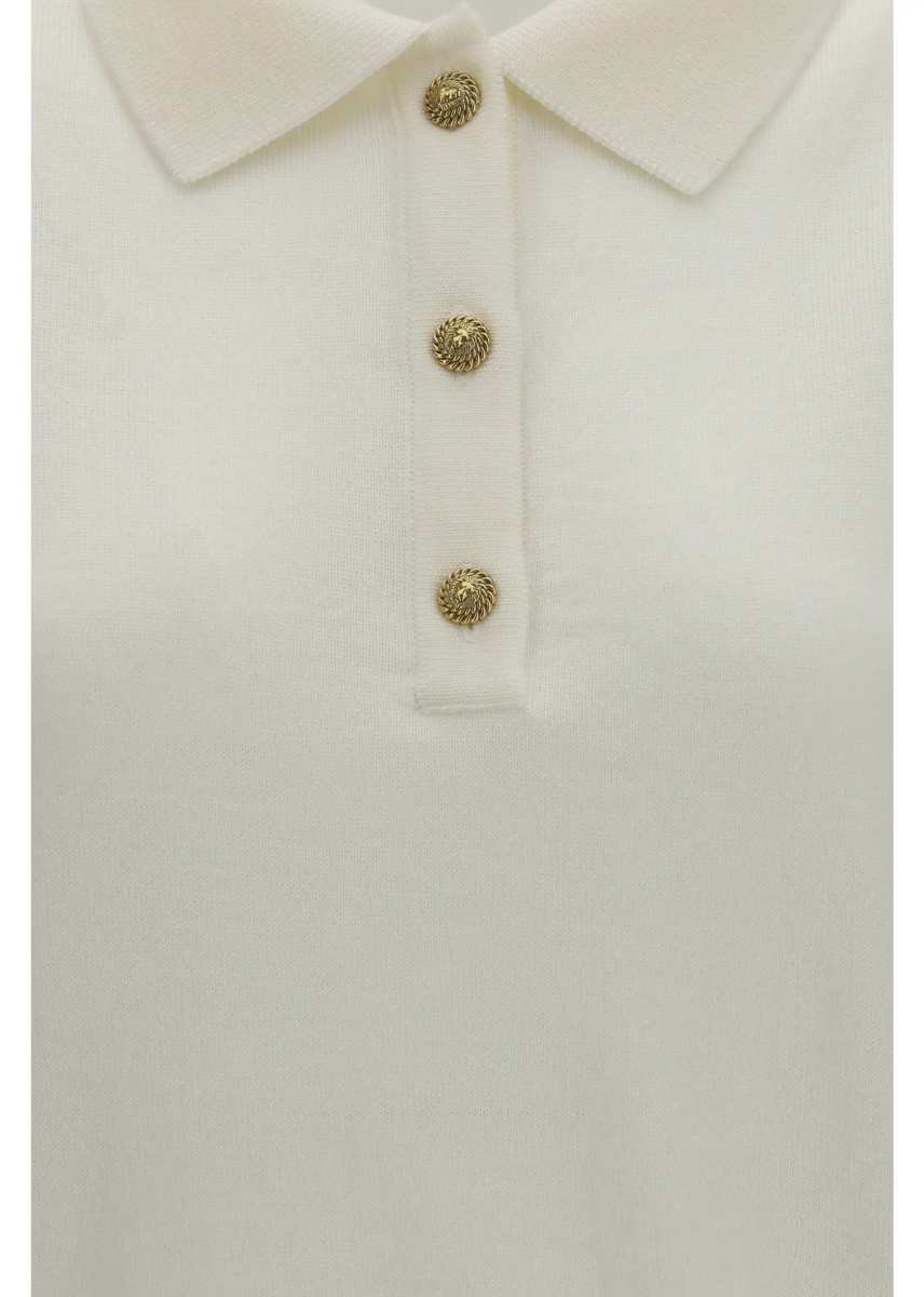 Tricou Polo Wool Polo with vintage buttons - Img 3