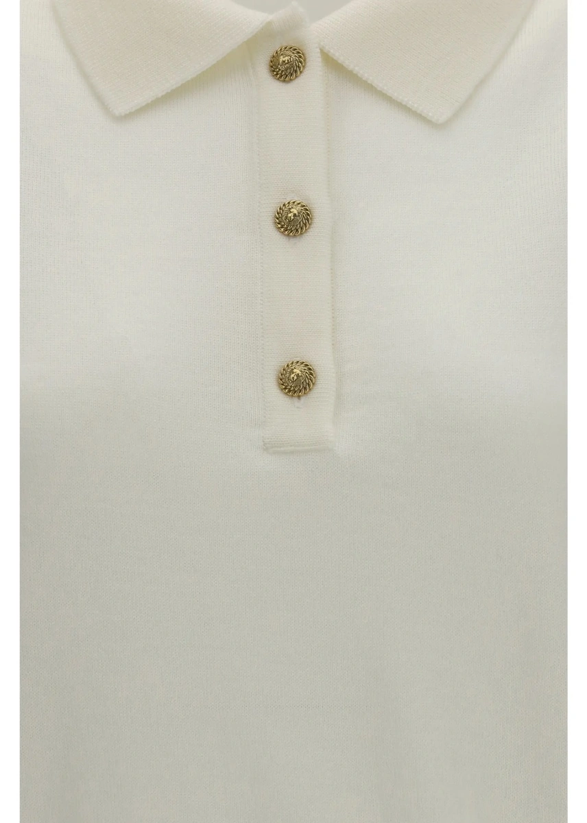Tricou Polo Wool Polo with vintage buttons - Img 3