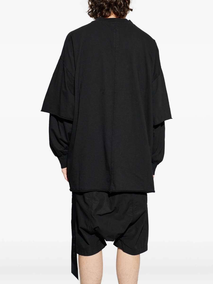 Tricou Rick Owens negru din bumbac - Img 4
