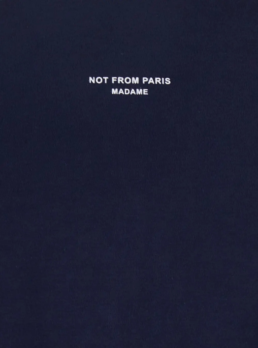 Tricou T-Shirt 'Le T-Shirt Slogan Classique' Crew Neck with Slogan Print Detail on the Front in Blue Cotton for Men - Img 3