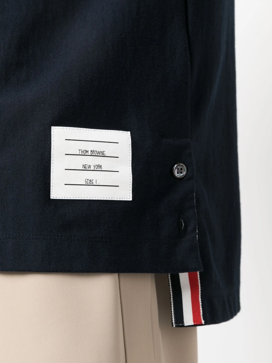 Tricou Thom Browne albastru din bumbac - Img 5