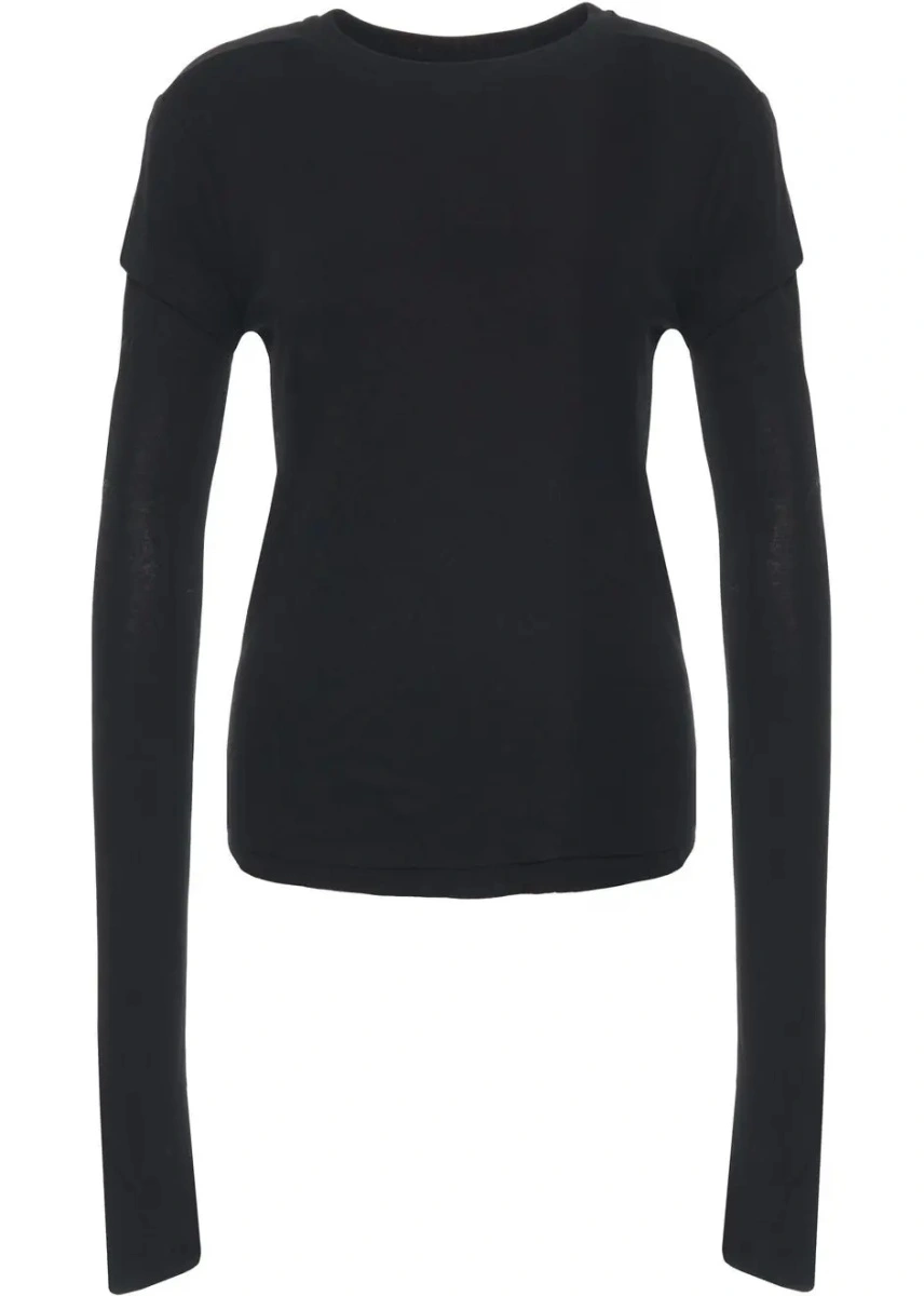 Tricou Thom / Krom negru din bumbac - Img 2