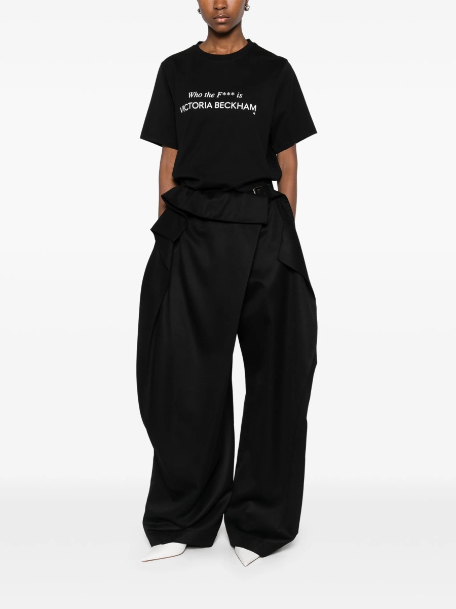 Tricou Victoria Beckham negru din bumbac organic - Img 2