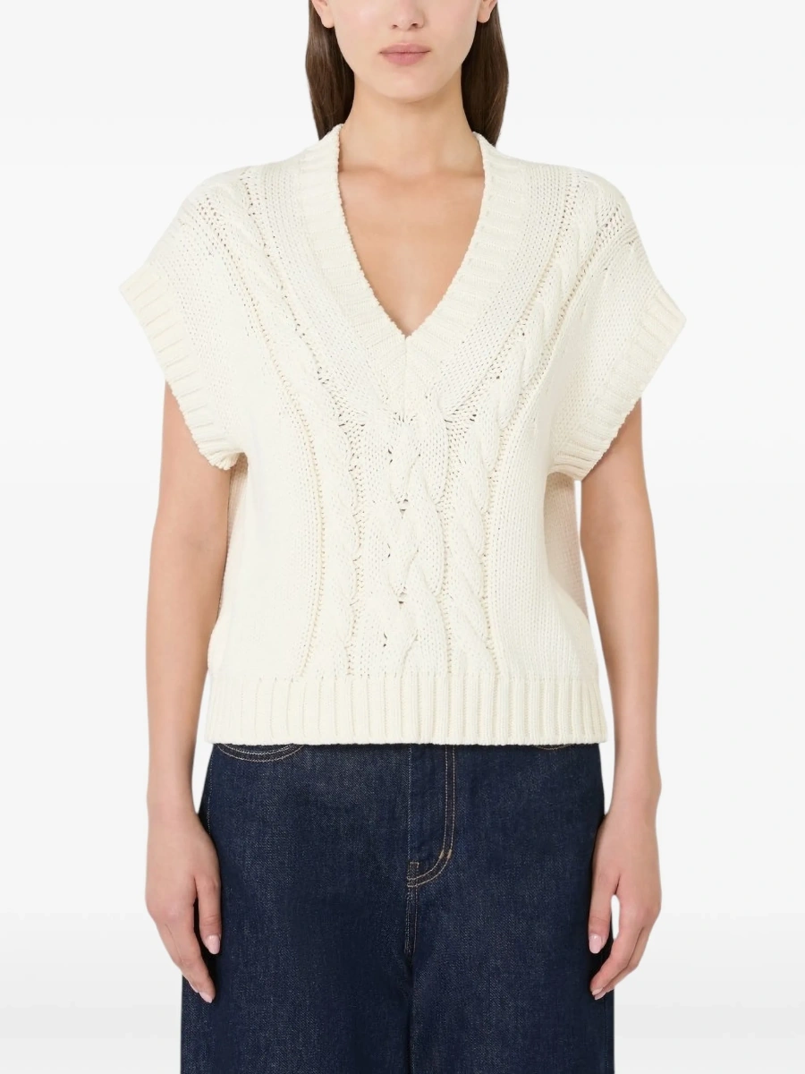 Tricou Weekend MaxMara neutru - Img 3
