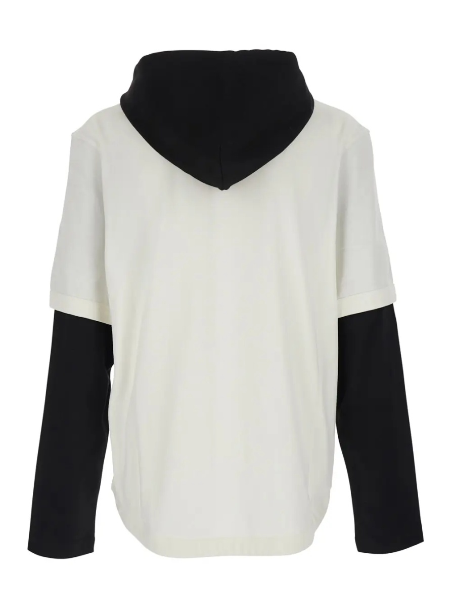 Tricou White T-Shirt 'LE TSHIRT LETRO ML' with Long Sleeves and Round Neck in Cotton for Women - Img 2