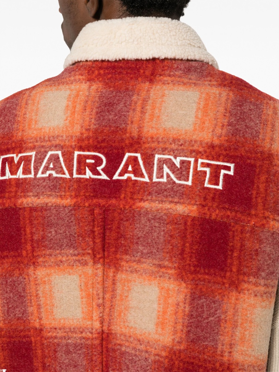 Vesta Isabel Marant portocalie din lana si polyester - Img 5