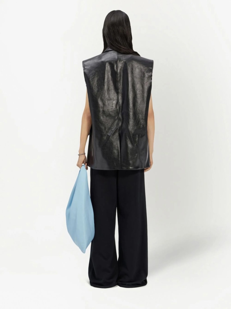 Vesta MM6 Maison Margiela neagra din piele - Img 4