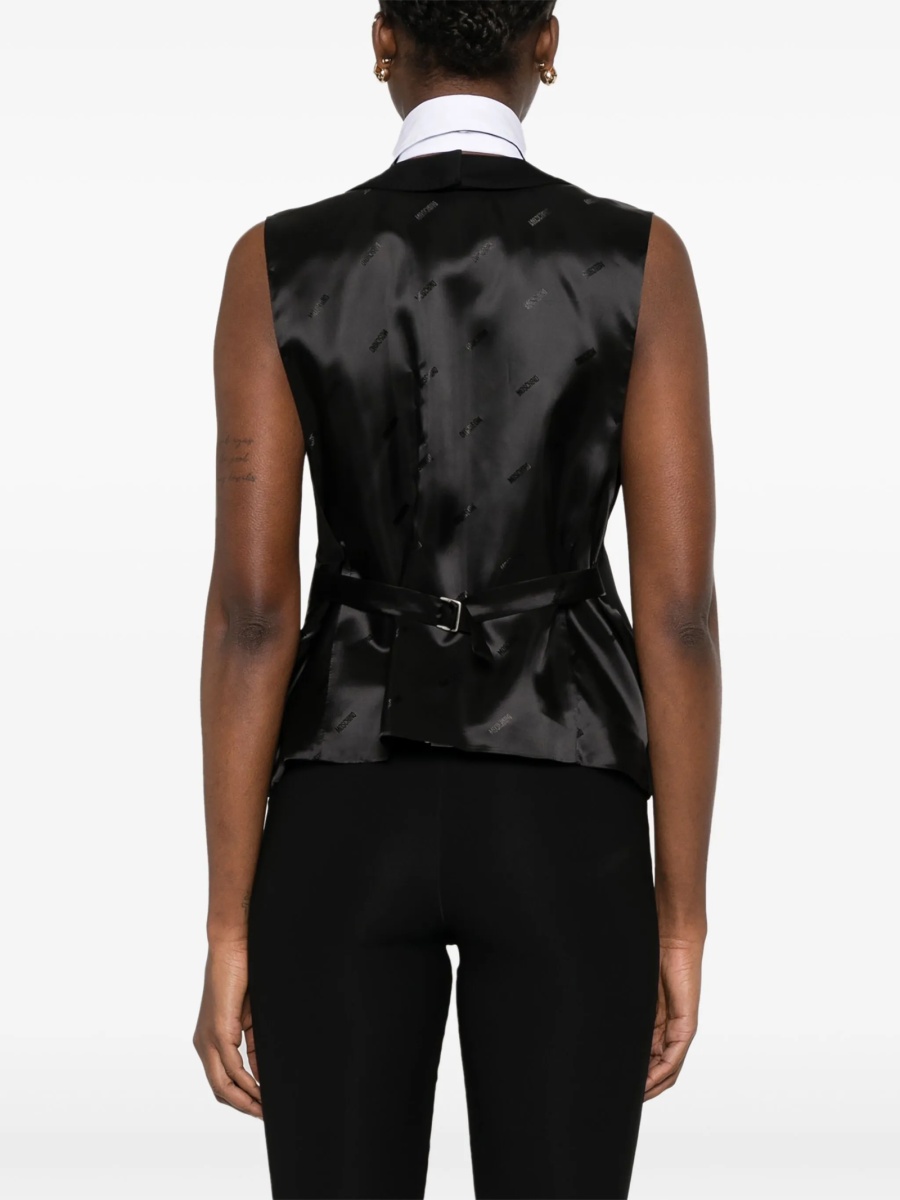 Vesta Moschino neagra din lana - Img 4