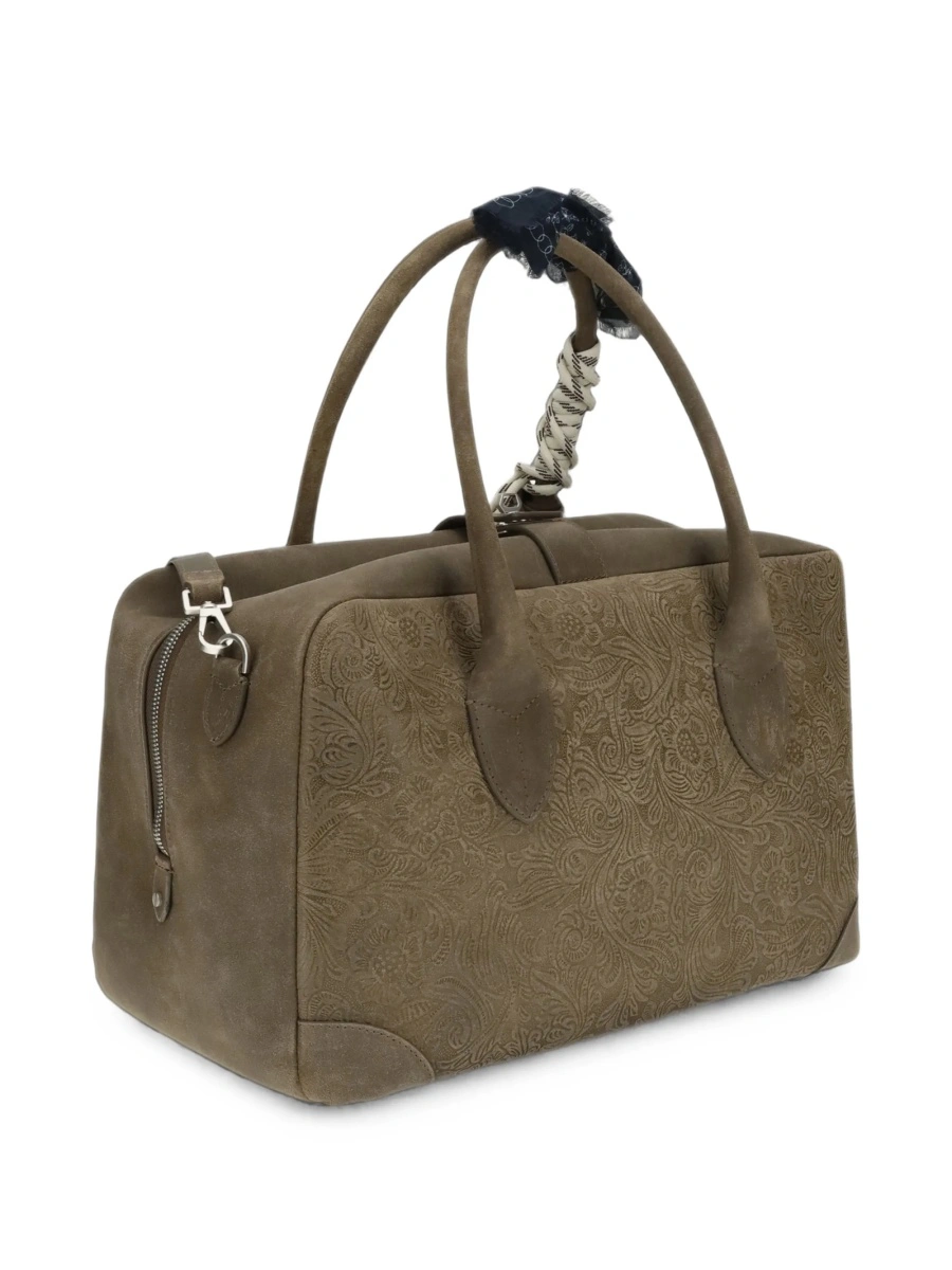 Accesorii de voiaj Golden Goose maro din piele - Img 5