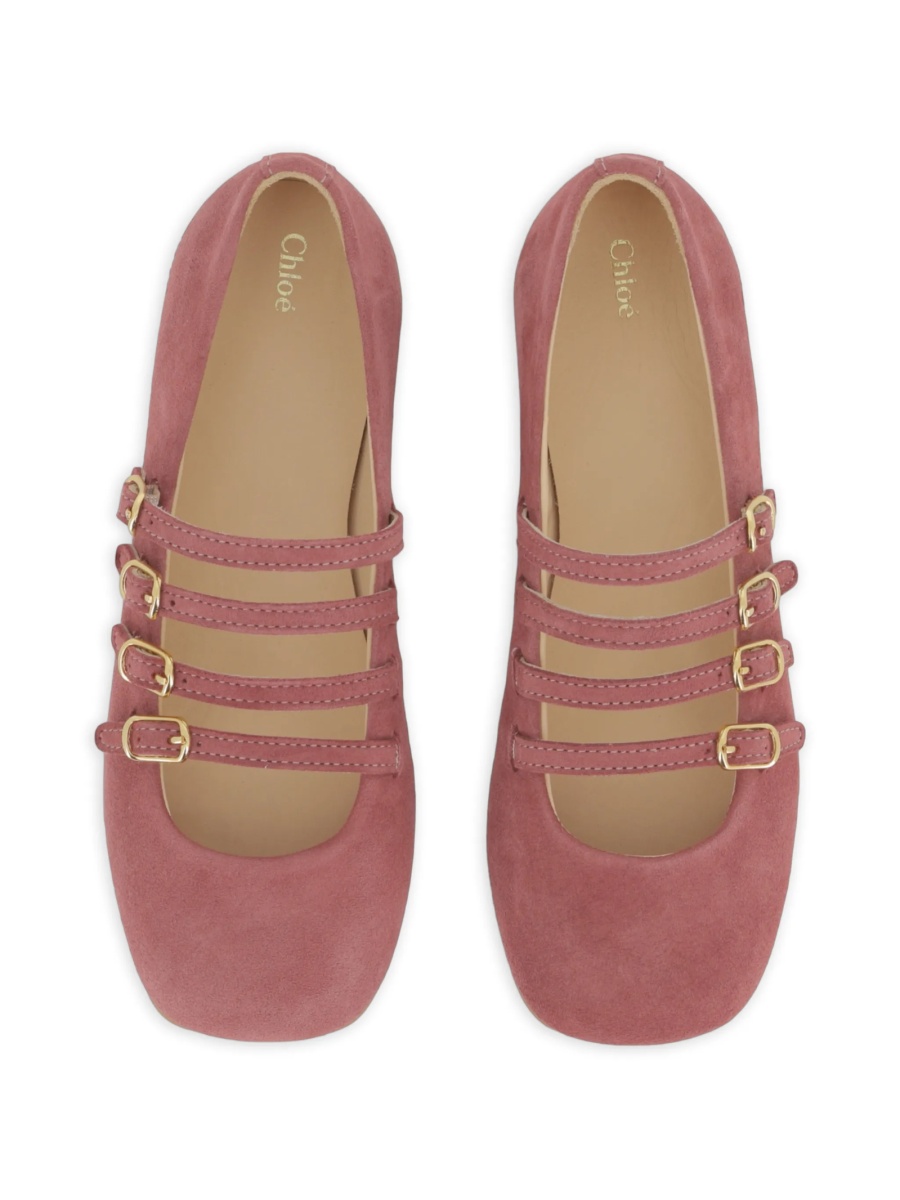 Balerini Chloe roz din piele - Img 3