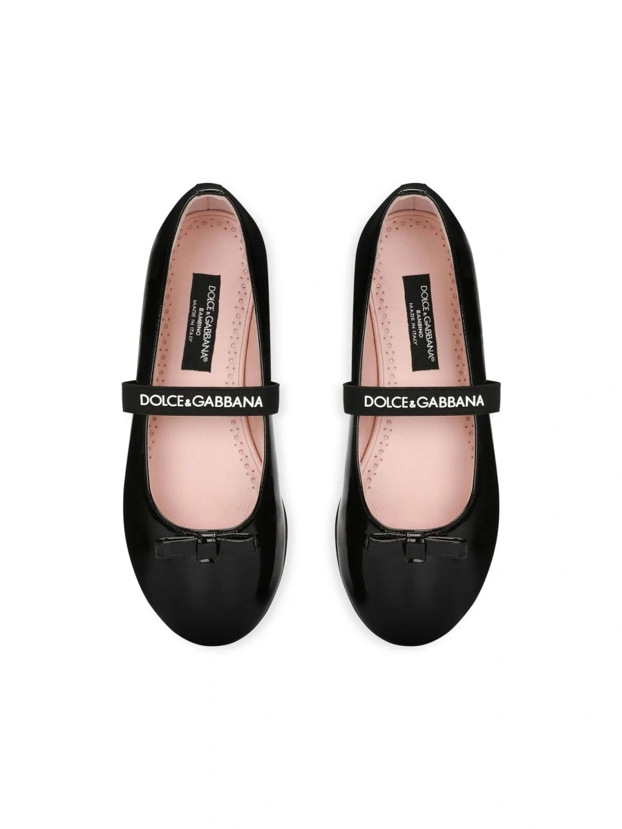 Balerini Dolce &amp; Gabbana albastri din piele - Img 4