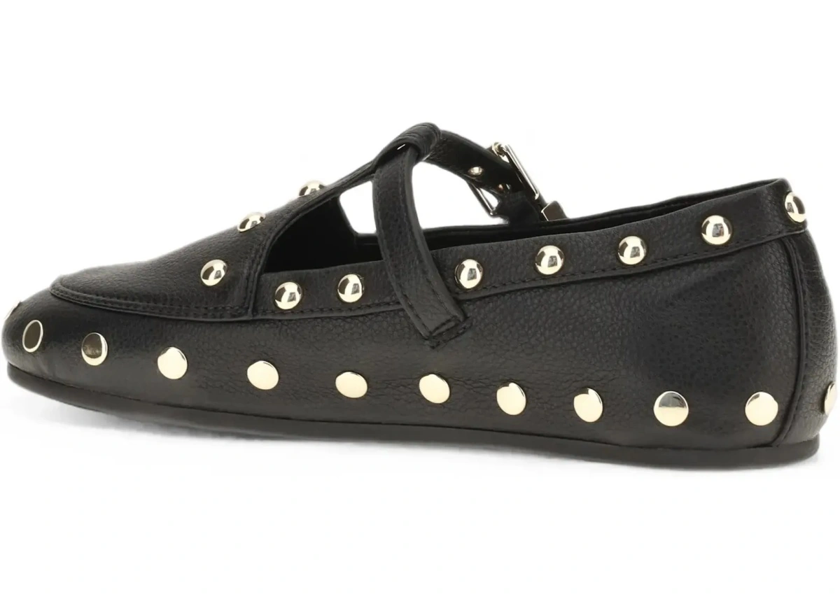 Balerini Mary Jenny studded Ballerinas in pebbled leather - Img 5