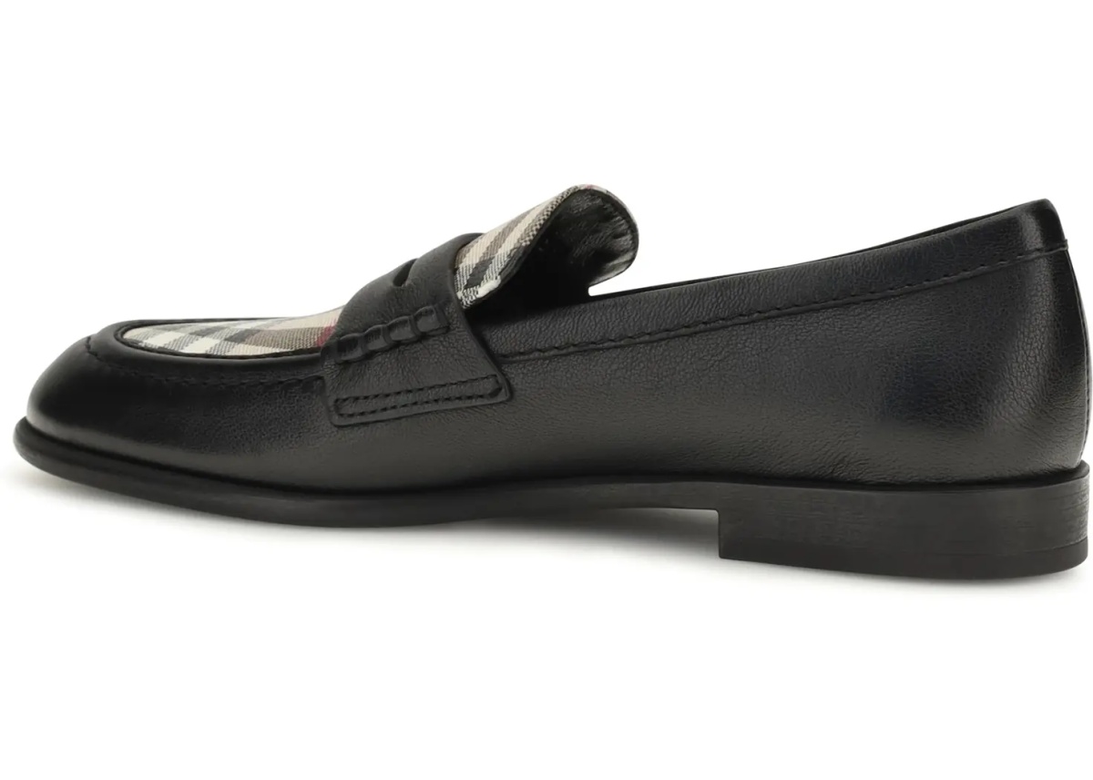 Balerini Opal leather and Check Loafers - Img 3