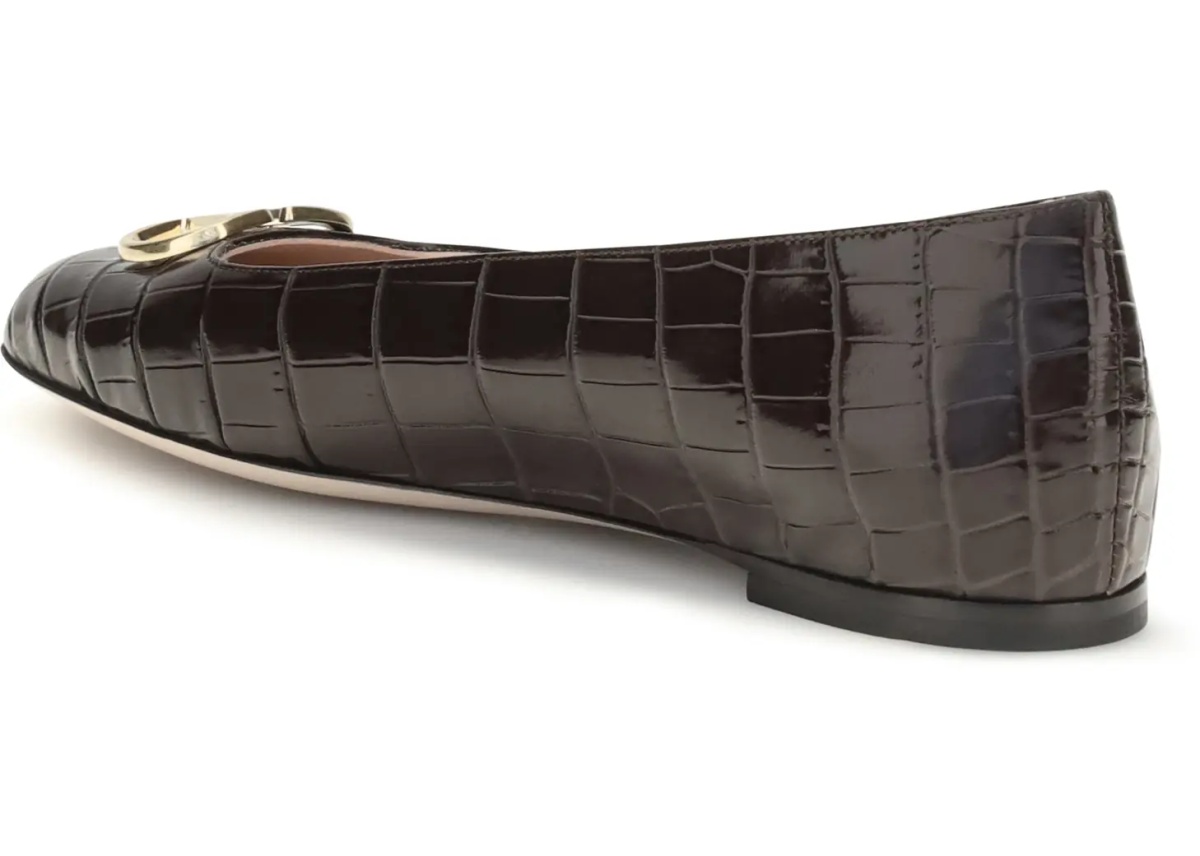 Balerini VLogo Signature croc-effect Ballerinas - Img 3
