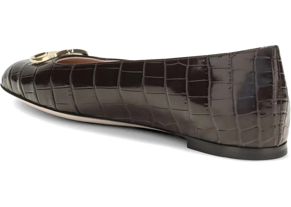 Balerini VLogo Signature croc-effect Ballerinas - Img 6