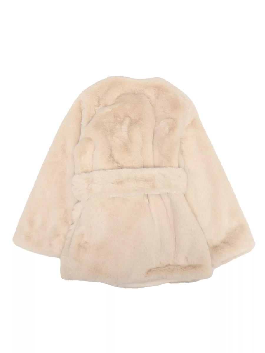 BELTED ECO-FUR JACKET - Img 2