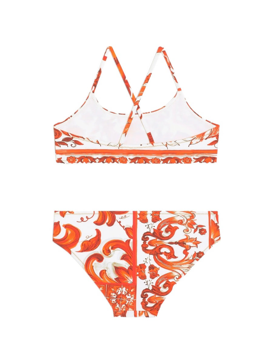 Bikini Dolce &amp; Gabbana portocalii din poliamida si elastan - Img 2