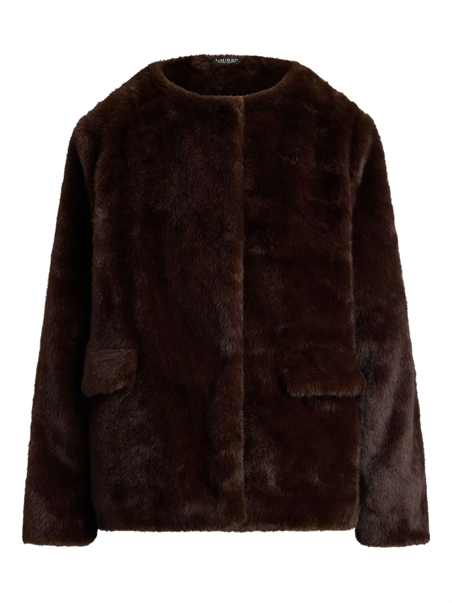 Blana Ralph Lauren maro din shearling si piele - Img 7