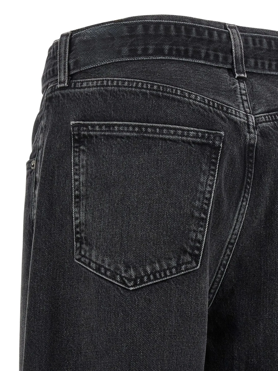 Blugi AGOLDE gri din denim - Img 6