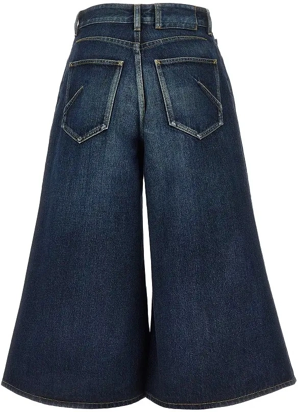 Blugi Alaïa albastri din denim - Img 3