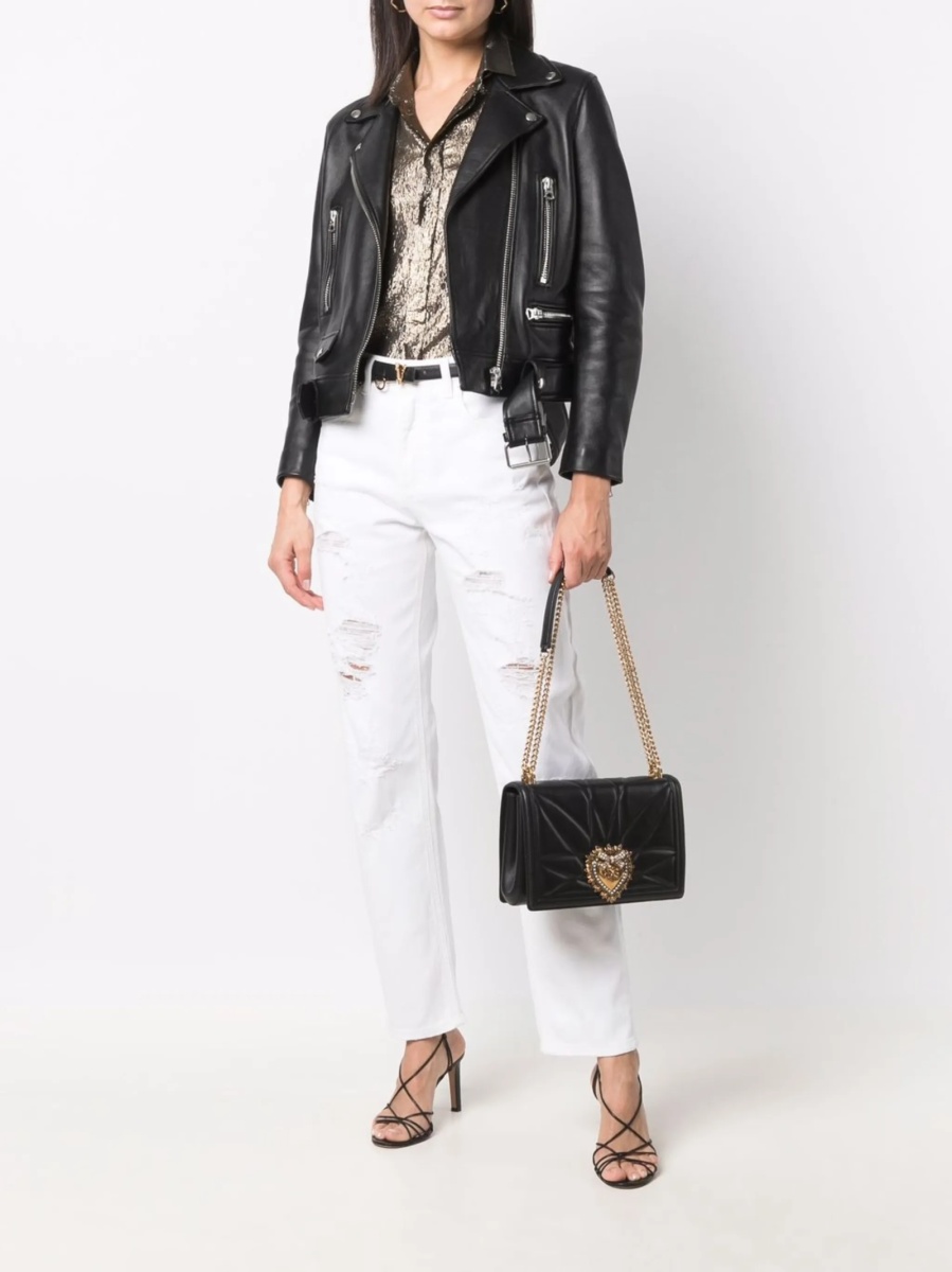 Blugi boyfriend Dolce &amp; Gabbana albi - Img 2
