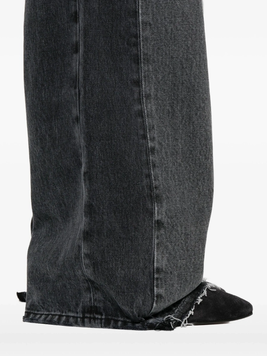 Blugi boyfriend Stella McCartney negri din bumbac - Img 5