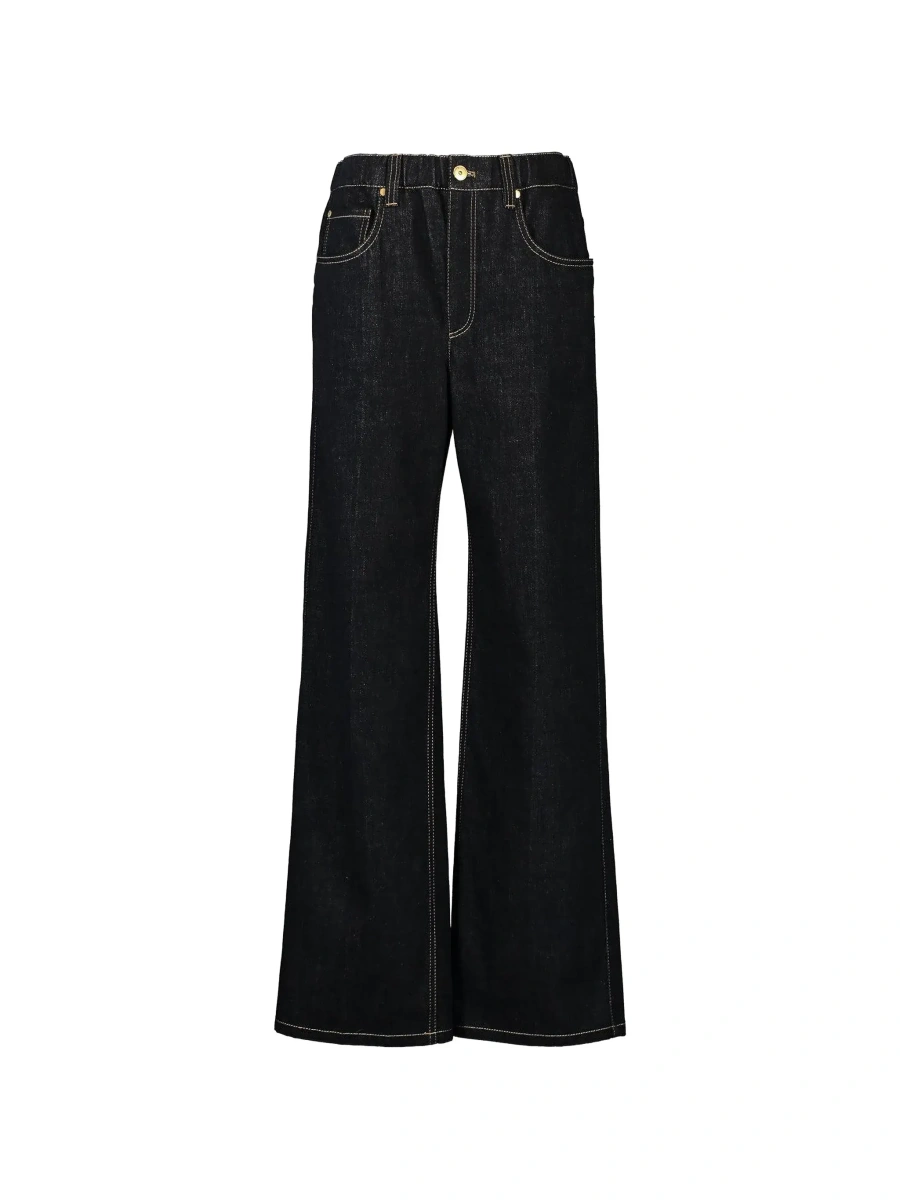 Blugi Brunello Cucinelli albastri din denim - Img 6