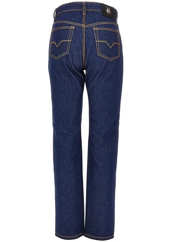 Blugi Cotton denim jeans with Medusa detail - Img 3
