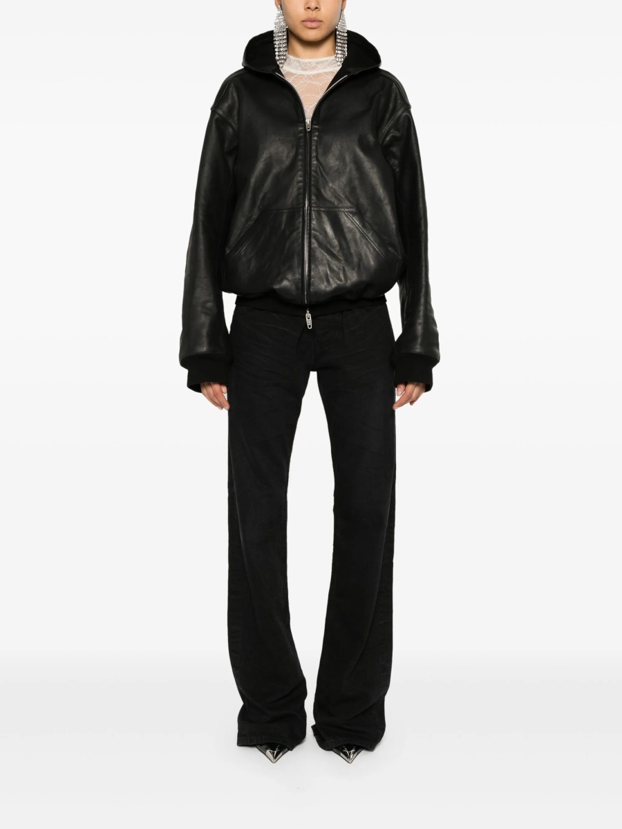Blugi drepti Balenciaga negri din bumbac - Img 2
