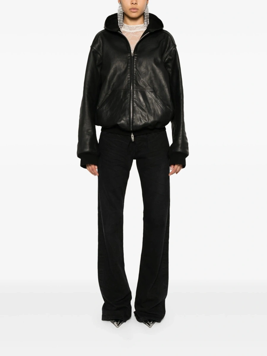 Blugi drepti Balenciaga negri din bumbac - Img 2