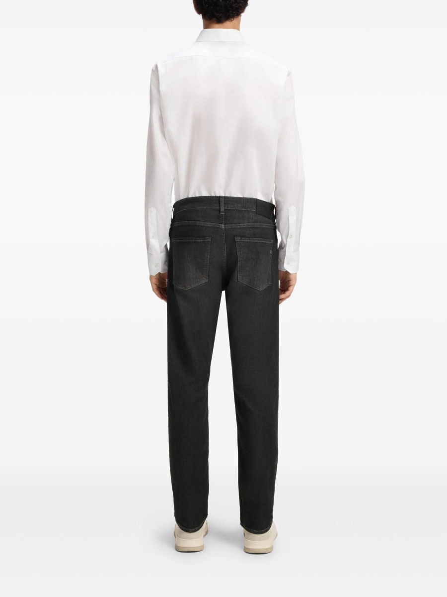 Blugi drepti Hugo Boss negri - Img 3
