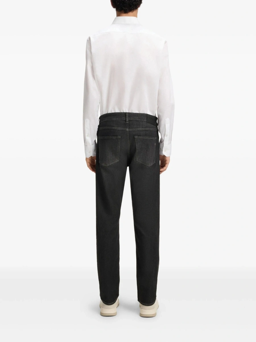 Blugi drepti Hugo Boss negri - Img 3