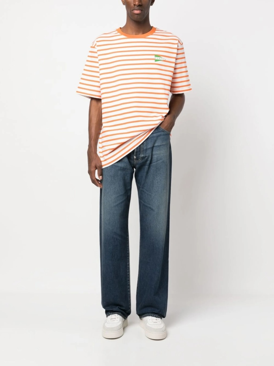 Blugi drepti Kenzo albastri - Img 2