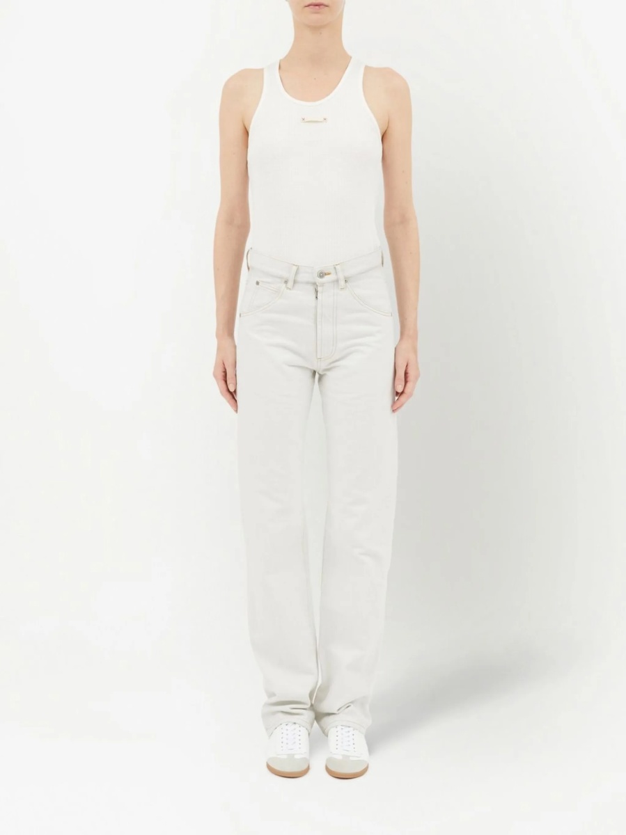 Blugi drepti Maison Margiela albi - Img 2