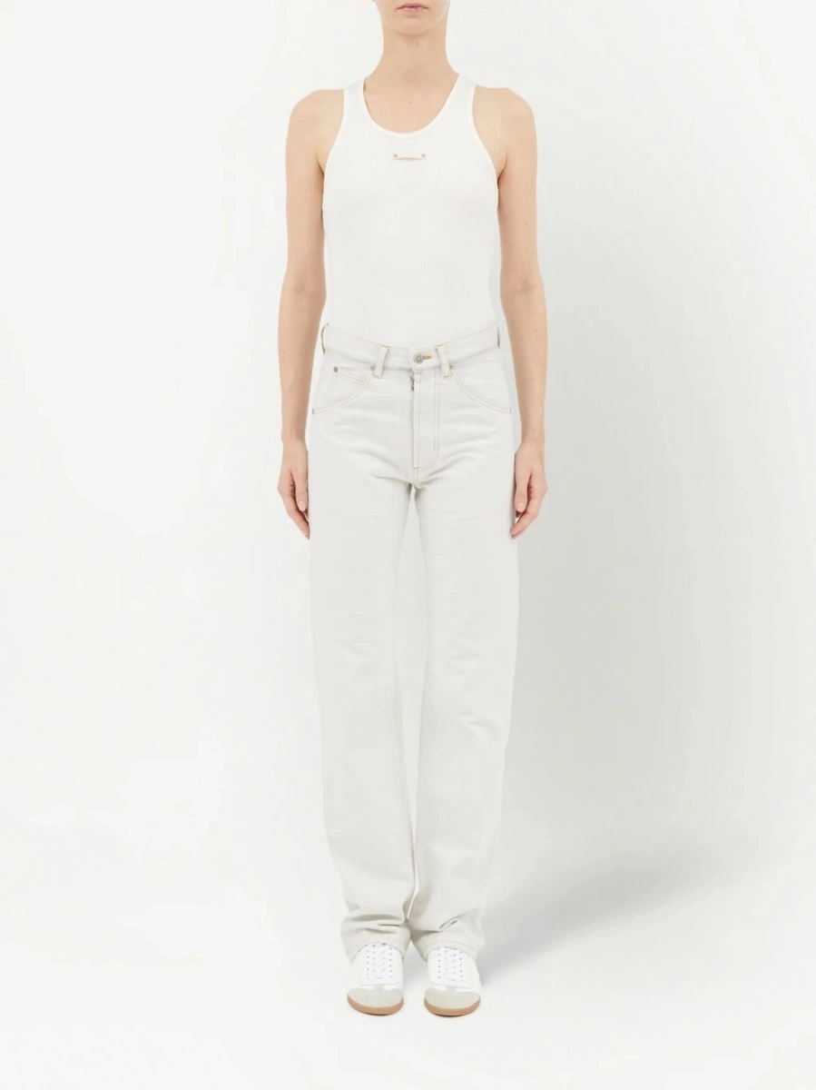 Blugi drepti Maison Margiela albi - Img 2